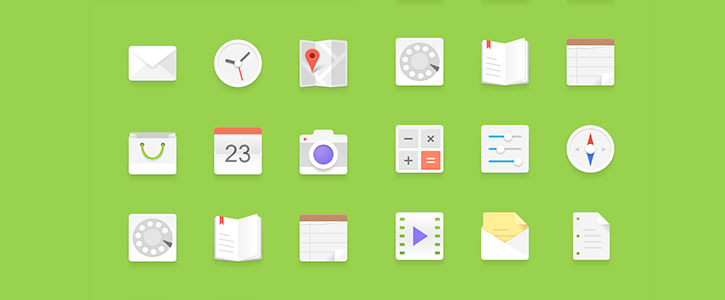 Light Android Icons Set by Graphic Burger