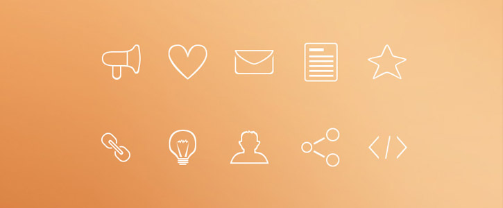 Minimal Outline Icons by PremiumPixels