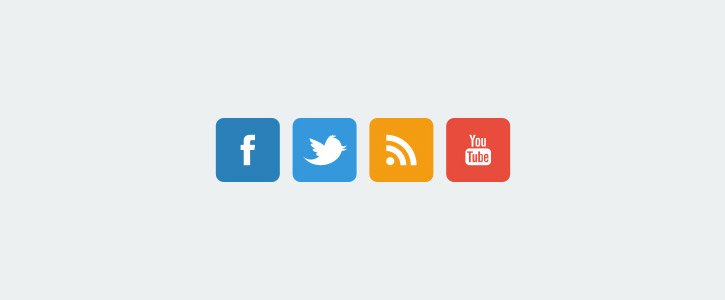 Flat Social Network Icons by Jenya Zaycev