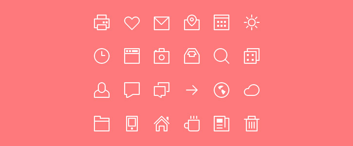 Thin Stroke Icons by Victor Erixon